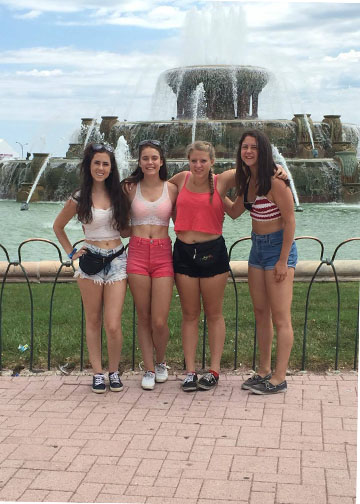 Julia Campanini 17, Emily Miller 17, Claire Beiter 17 and Regina Trejo 17 at Lollapalooza in 2015
Photo Credit/Julia Campanini