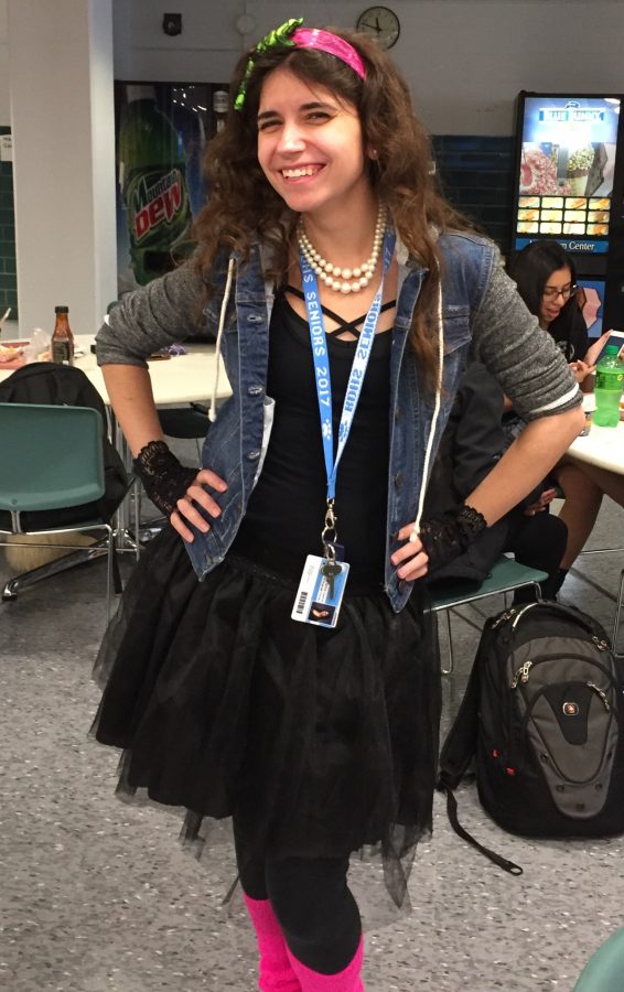 Spanish teacher, Ms. Cairns goes all out in dressing up.