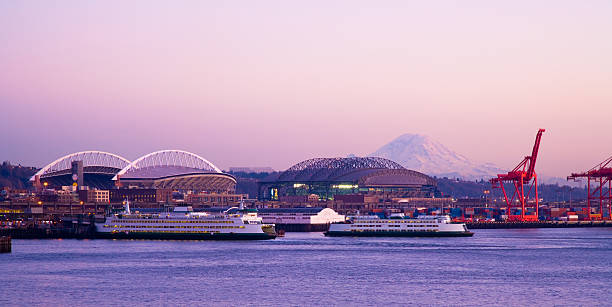 Port of Seattle and Mt. Rainier