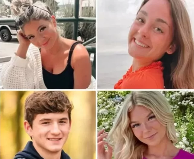 The four students who were murdered inside their home on November 13, 2021. Top left is Kaylee Goncalves, Xana Kernodle and bottom left is Ethan Chapin, and Madison Mogen .