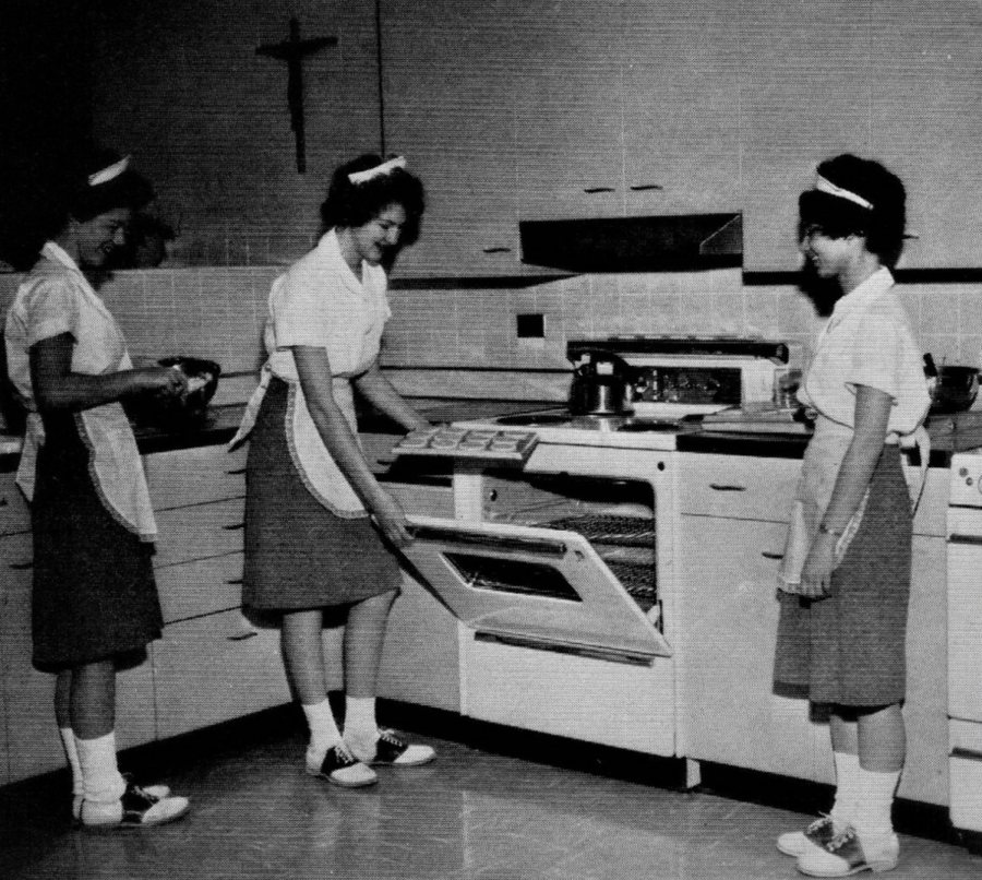 Regina Dominican High School, Wilmette, Illinois 1963 Home Ec class